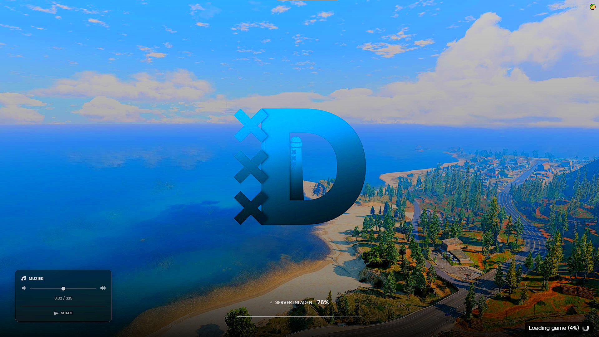 Damsko server, aerial city capture